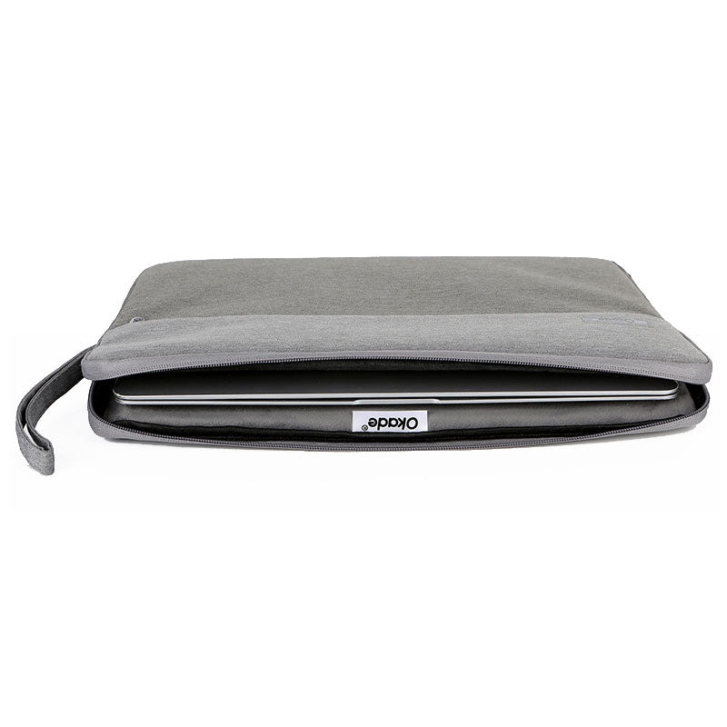 OKADE T53 13.3inch Laptop Sleeve Anti-scratch Oxford Cloth Handbag Shockproof Carrying Bag Bi-color Style Notebook Case - Black OKADE T53 13.3inch Laptop Sleeve Anti-scratch Oxford Cloth Handbag Shockproof Carrying Bag Bi-color Style Notebook Case - Black